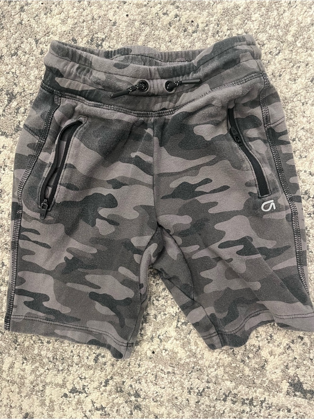 GAP Boys' Gray Camo Drawstring Shorts